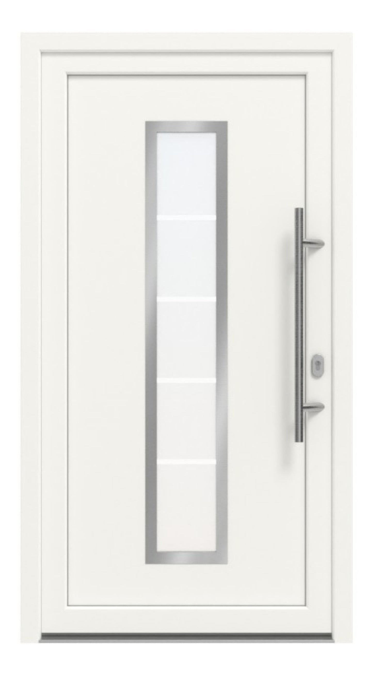 Plastic front door F036 Premium with glass cutout