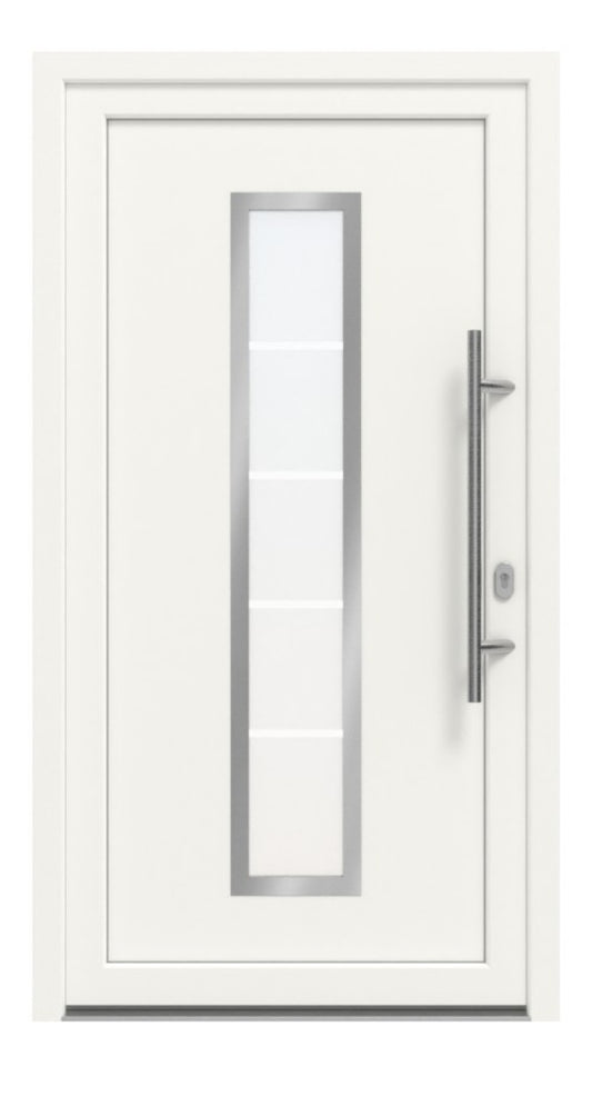 Plastic front door F036 Premium with glass cutout